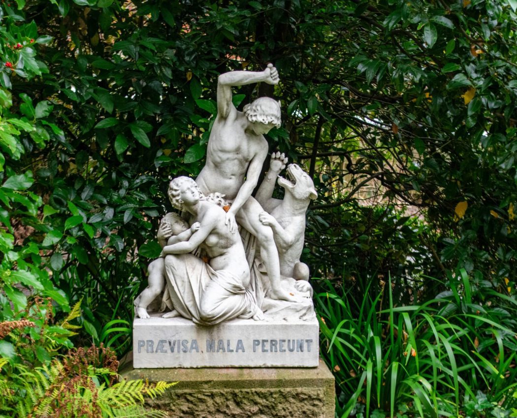 statues in garden